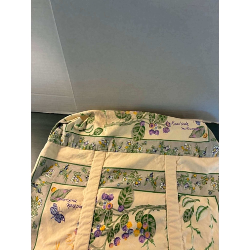 April Cornell Tote Bag Womens OS Cream Floral Dragonfly Roadside Milkweed Canvas - Picture 8 of 11
